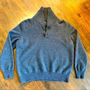 J. Crew Men’s Blue Gray Lambswool Sweater